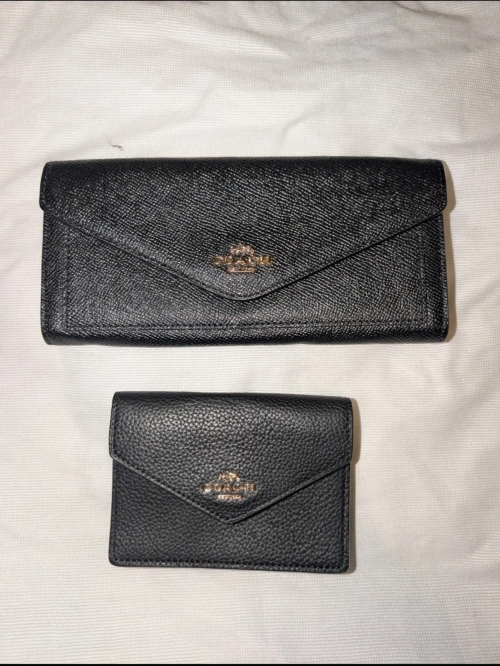 Coach Leather Envelope Wallet & Card Case Set